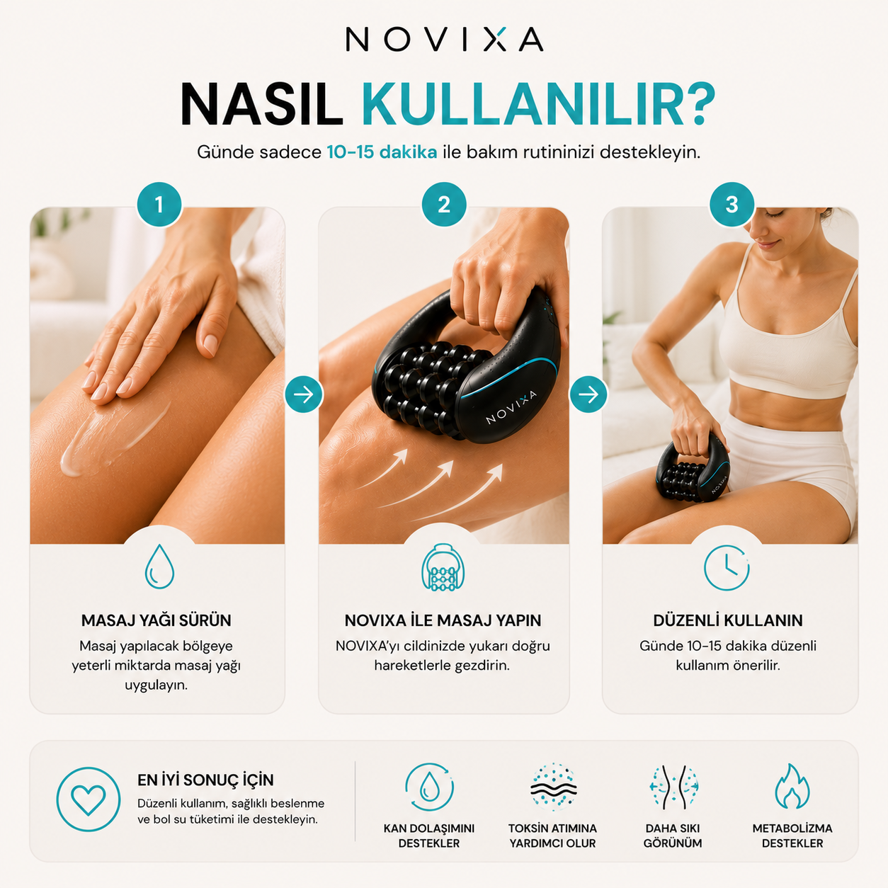 NOVIXA™ Premium Selülit Masaj Aleti | Derin Doku Vücut Masaj Cihazı
